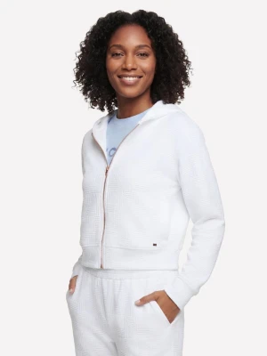 Skechers GO WALK Everywhere Diamond Full Zip Kurtka - Bialy