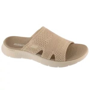 Skechers Go Walk Flex Sandal - Elation 141425-NAT, Damskie, Beżowe, klapki, tkanina, rozmiar: 36