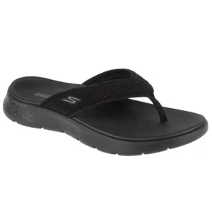 Skechers Go Walk Flex Sandal - Holly 141459-BBK, Damskie, Czarne, japonki, tkanina, rozmiar: 36