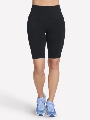 Skechers GO WALK High Waisted 10 Inch Bike krótkie - Czarny