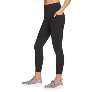 Skechers Go Walk High Waisted 7/8 Legging W03LG31B-BLK, Damskie, Czarne, leginsy, nylon, rozmiar: L