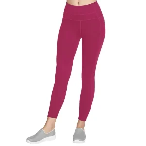 Skechers Go Walk High Waisted 7/8 Legging W03LG31B-MAG, Damskie, Fioletowe, leginsy, nylon, rozmiar: L