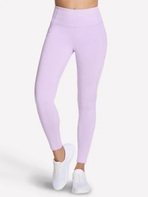 Skechers GO WALK High Waisted legginsy - Bialy/Srebrny