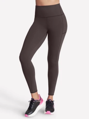 Skechers GO WALK High Waisted legginsy - Brazowy