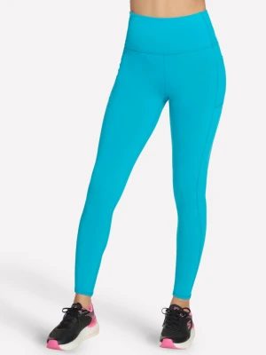 Skechers GO WALK High Waisted legginsy - Granatowy / Zielony