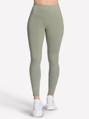 Skechers GO WALK High Waisted legginsy - Szarobrazowy /oliwkowy