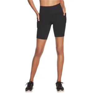 Skechers Go Walk High Waisted Walk Short W2SH40-BLK, Damskie, Czarne, spodenki, nylon, rozmiar: XS