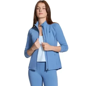 Skechers GO WALK Jacket JA132-BLMV, Damskie, Niebieskie, kurtki, poliester, rozmiar: L