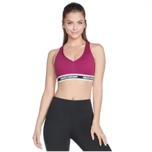 Skechers Go Walk Jacquard Bra W3BR90-MAG, Damskie, Fioletowe, biustonosze sportowe, nylon, rozmiar: M