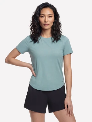 Zdjęcie produktu Skechers GO WALK Luxe Rib koszulka - Jasny Szary/Turkusowy