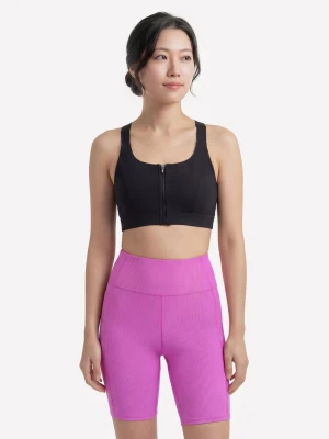 Skechers GO WALK Zip Front Bra - Czarny