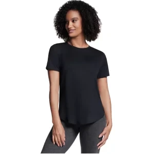 Skechers Godri Swift Tunic Tee TS105-BLK, Damskie, Czarne, t-shirty, poliester, rozmiar: L