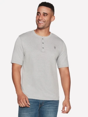 Skechers GOKNIT Pique krótkie Sleeve Henley - Jasny Szary