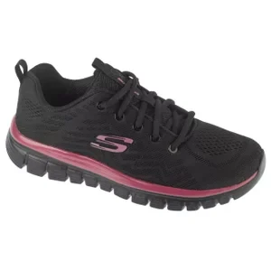 Skechers Graceful - Get Connected 12615-BKMV, Damskie, Czarne, buty sneakers, tkanina, rozmiar: 36