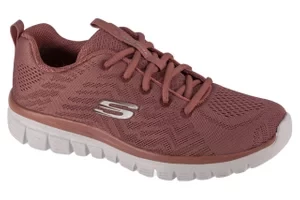 Skechers Graceful - Get Connected 12615-MVE, Damskie, Różowe, buty sneakers, przewiewna siateczka, rozmiar: 36