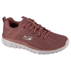 Skechers Graceful - Get Connected 12615-MVE, Damskie, Różowe, buty sneakers, przewiewna siateczka, rozmiar: 36