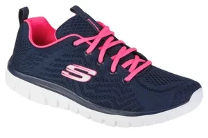 Skechers Graceful - Get Connected 12615-NVHP, Damskie, Granatowe, buty sneakers, przewiewna siateczka, rozmiar: 36