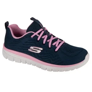 Skechers Graceful - Get Connected 12615-NVPK, Damskie, Granatowe, buty sneakers, przewiewna siateczka, rozmiar: 36