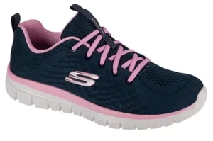 Skechers Graceful - Get Connected 12615-NVPK, Damskie, Granatowe, buty sneakers, przewiewna siateczka, rozmiar: 36