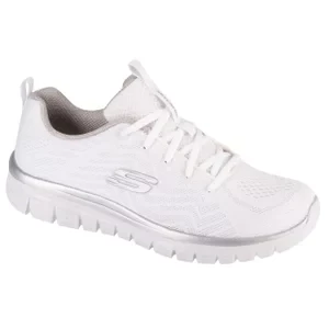 Skechers Graceful - Get Connected 12615-WSL, Damskie, Białe, buty sneakers, przewiewna siateczka, rozmiar: 36