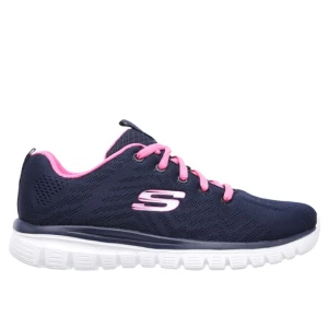 Skechers Graceful - Get Connected - Granatowy / Jaskrawy Rozowy różowy