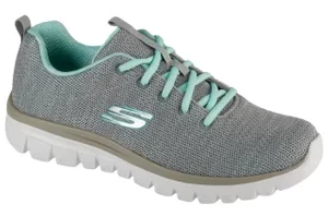 Skechers Graceful - Twisted Fortune 12614-GYMN, Damskie, Miętowe, buty sneakers, przewiewna siateczka, rozmiar: 36