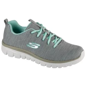 Skechers Graceful - Twisted Fortune 12614-GYMN, Damskie, Miętowe, buty sneakers, przewiewna siateczka, rozmiar: 41