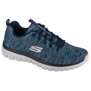 Skechers Graceful - Twisted Fortune 12614-NVBL, Damskie, Granatowe, buty sneakers, przewiewna siateczka, rozmiar: 36