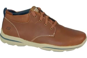 Skechers Harper Melden 64857-LUG, Męskie, Brązowe, buty trekkingowe, skóra licowa, rozmiar: 44