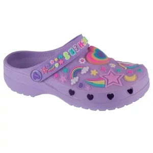 Skechers Heart Charmer - Girly Land 308406L-LVMT, Dla dziewczynki, Fioletowe, klapki, syntetyk, rozmiar: 27