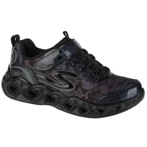 Skechers Heart Lights 20180L-BBK, Dla dziewczynki, Czarne, buty sneakers, tkanina, rozmiar: 29