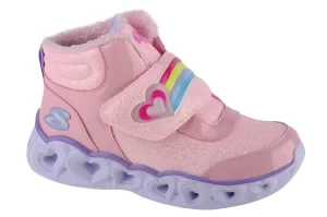 Skechers Heart Lights - Brilliant Rainbow 302669L-PKLV, Dla dziewczynki, Różowe, buty zimowe, tkanina, rozmiar: 28