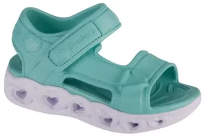 Skechers Heart Lights Sandal - Always Flashy 308045N-MNT, Dla dziewczynki, Miętowe, sandały, syntetyk, rozmiar: 24