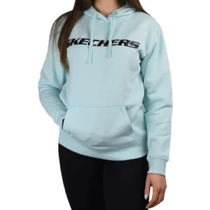 Skechers Heritage Hoodie WHD65-AQUA, Damskie, Niebieskie, bluzy, bawełna, rozmiar: S