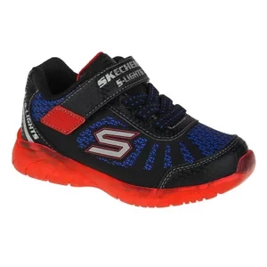 Skechers Illumi-Brights Tuff Track 401520N-BKRB, Dla chłopca, Czarne, buty sportowe, tkanina, rozmiar: 21