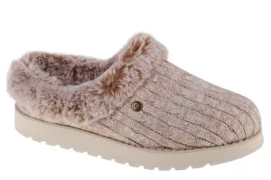 Skechers Keepsakes - Ice Angel 31204-LTBR, Damskie, Beżowe, kapcie, tkanina, rozmiar: 36