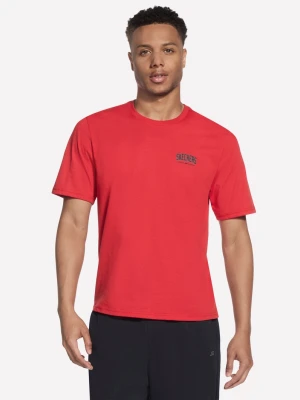 Skechers Letterman koszulka - Czerwony/Brazowy