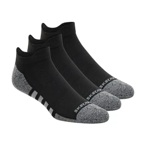 Skechers Lowcut Heel Tab Work skarpety - 3 Pack - Czarny