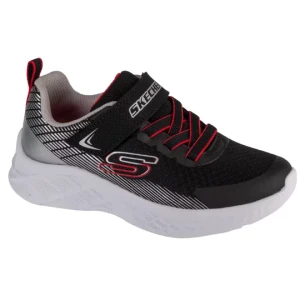 Skechers Microspec II - Zovrix 403924L-BKSR, Dla chłopca, Czarne, buty sneakers, tkanina, rozmiar: 28