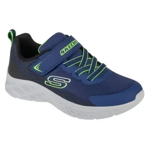 Skechers Microspec II - Zovrix 403924L-NBLM, Dla chłopca, Granatowe, buty sneakers, tkanina, rozmiar: 27