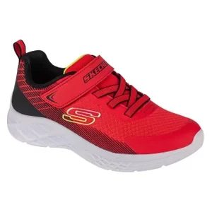 Skechers Microspec II - Zovrix 403924L-RDBK, Dla chłopca, Czerwone, buty sneakers, tkanina, rozmiar: 27