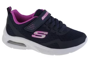 Skechers Microspec Max 302377L-NVY, Dla dziewczynki, Granatowe, buty sneakers, przewiewna siateczka, rozmiar: 28