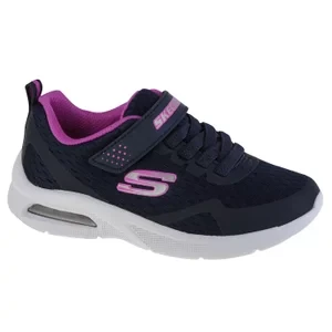 Skechers Microspec Max 302377L-NVY, Dla dziewczynki, Granatowe, buty sneakers, przewiewna siateczka, rozmiar: 28
