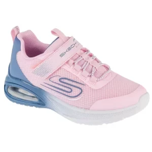 Skechers Microspec Max Advance - Fly 3 303595L-LPGY, Dla dziewczynki, Różowe, buty sneakers, przewiewna siateczka, rozmiar: 28