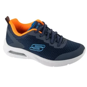 Skechers Microspec Max - Kaptix 403819L-NVOR, Dla chłopca, Granatowe, buty sneakers, tkanina, rozmiar: 33,5