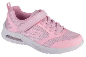 Skechers Microspec Max - Racer Gal 303543L-LTPK, Dla dziewczynki, Różowe, buty sneakers, tkanina, rozmiar: 27