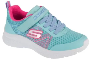 Skechers Microspec Plus - Swirl Sweet 303535L-AQPK, Dla dziewczynki, Niebieskie, buty sneakers, syntetyk, rozmiar: 32