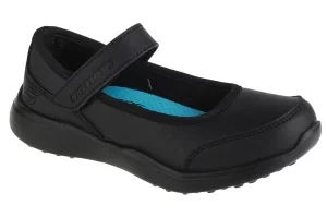 Skechers Microstrides-Class Spirit 302606L-BBK, Dla dziewczynki, Czarne, buty sneakers, skóra syntetyczna, rozmiar: 29