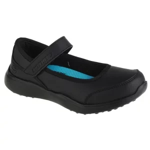 Skechers Microstrides-Class Spirit 302606L-BBK, Dla dziewczynki, Czarne, buty sneakers, skóra syntetyczna, rozmiar: 33