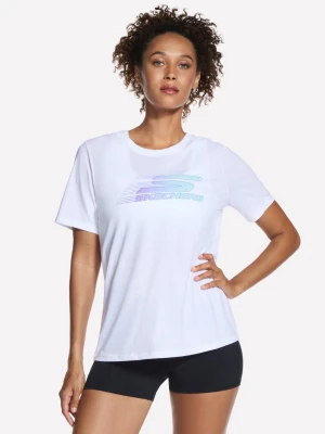 Skechers Motion krótkie Sleeve koszulka - Bialy